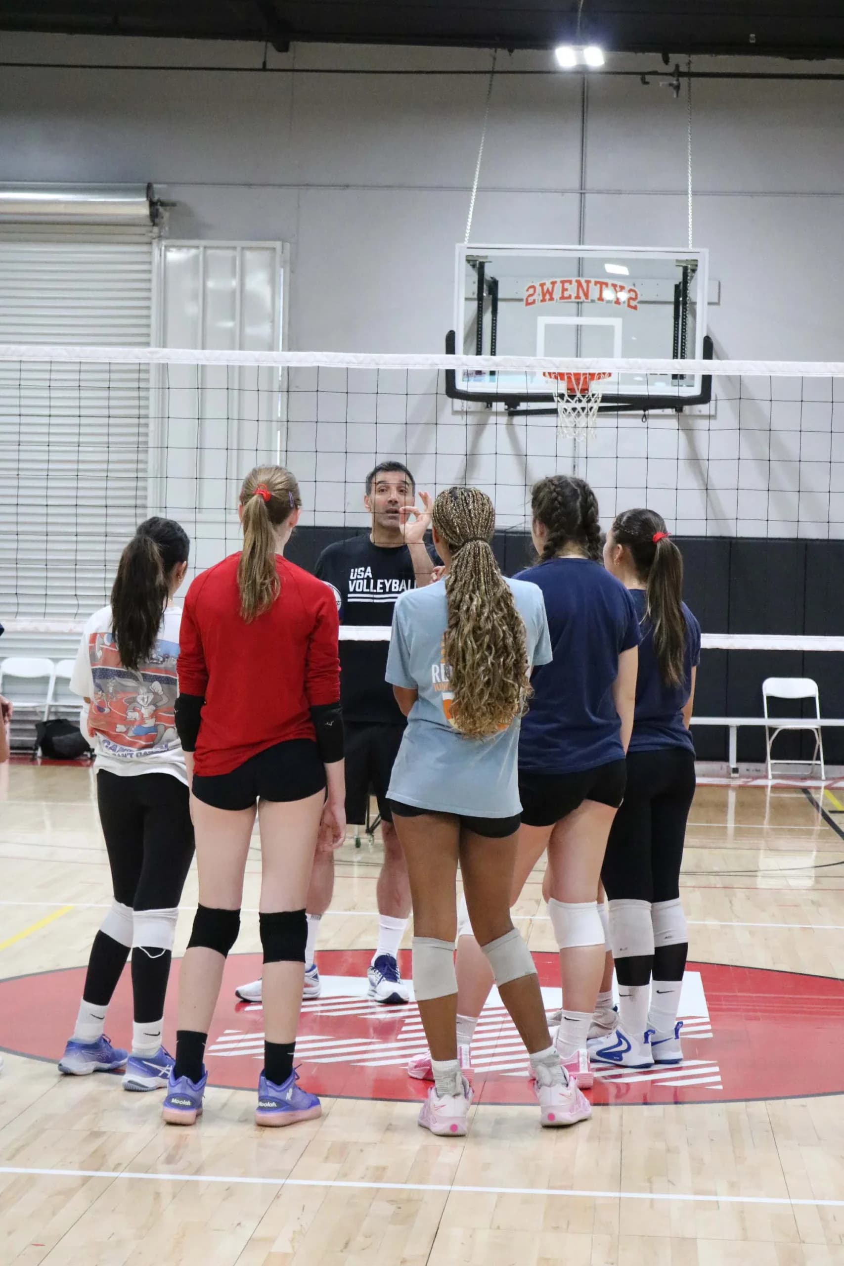 SDVA San Diego Volleyball Association summer camp warm-up drills