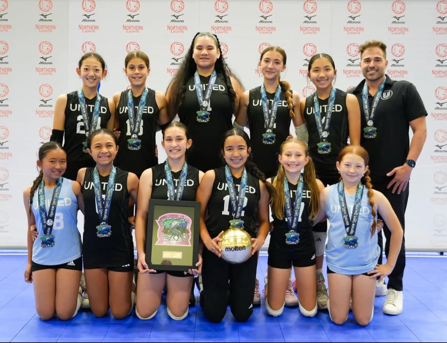 United SD championship team photo with Northern tournament medals